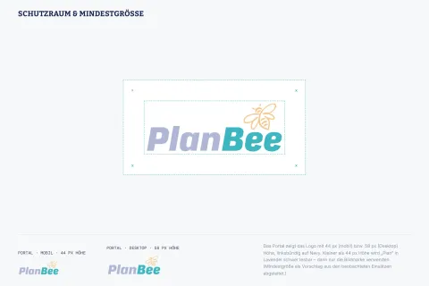 Screenshot von Logo und Schutzraum von PlanBee