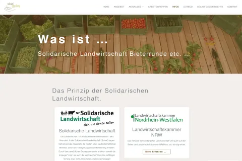 Screenshot der Seite Solawi erklärt