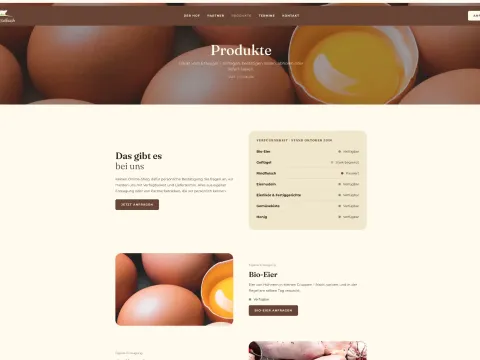Screenshot der Produktübersicht von biohof-solbach.de