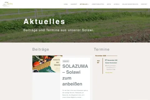 Screenshot des Blog-Moduls